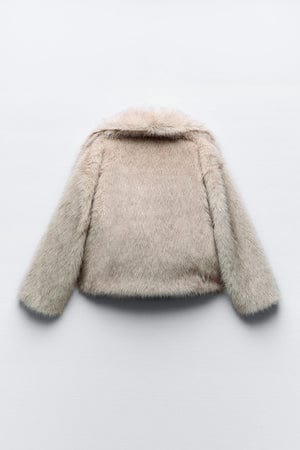 Women’s Faux Fur Longline Coat – Soft, Warm & Stylish