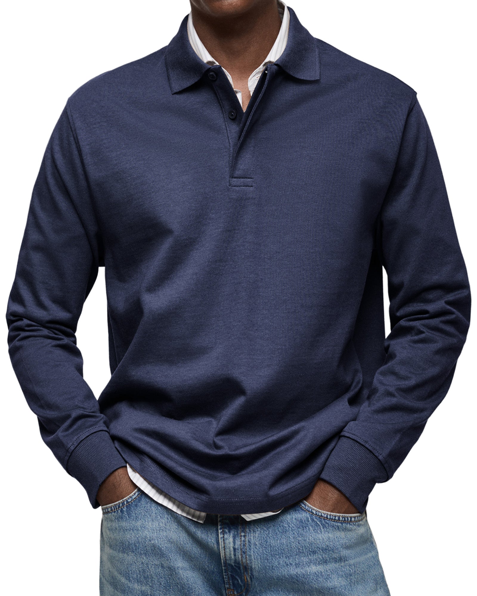 Men’s Long-Sleeve Polo Shirt | Refined Look and Everyday Comfort