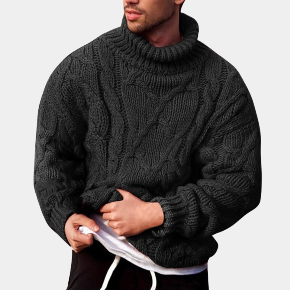 Men’s Roll Neck Jumper | Warm Knit with Classic Everyday Style