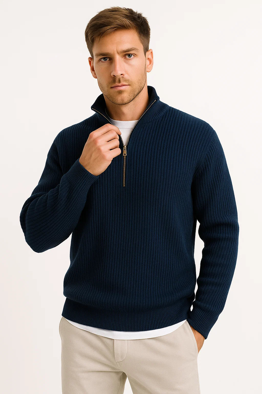 Half-Zip Sweater for Men | Versatile Look