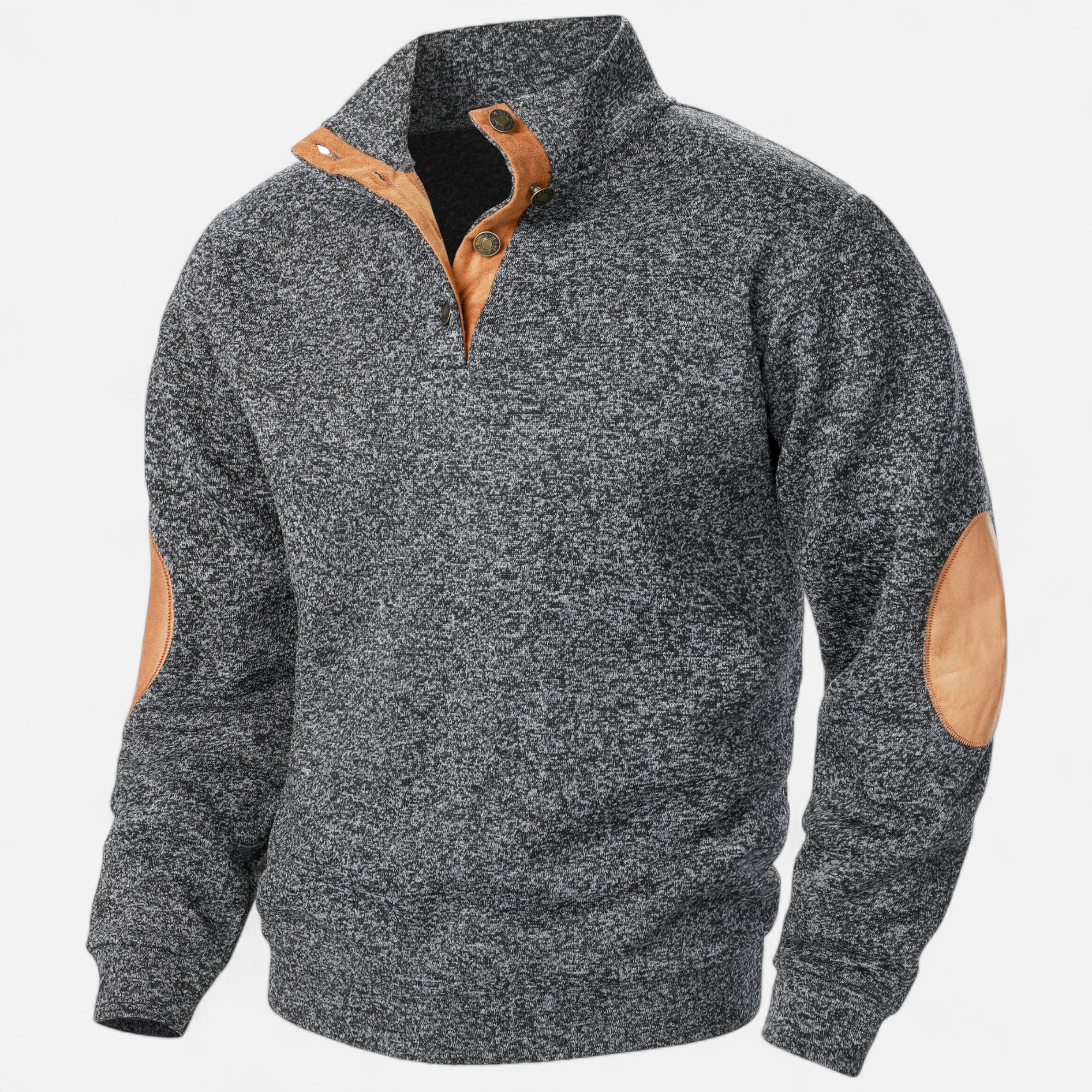 Men’s Stand Collar Knitted Sweater | Refined Warmth for Autumn & Winter