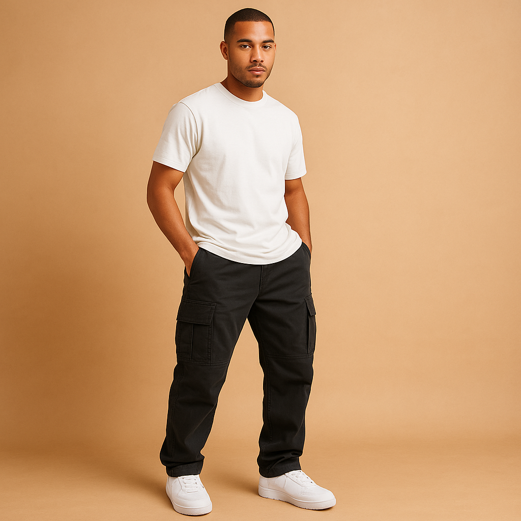 Men’s Regular Fit Cargo Pants – Functional Design with Multiple Pockets