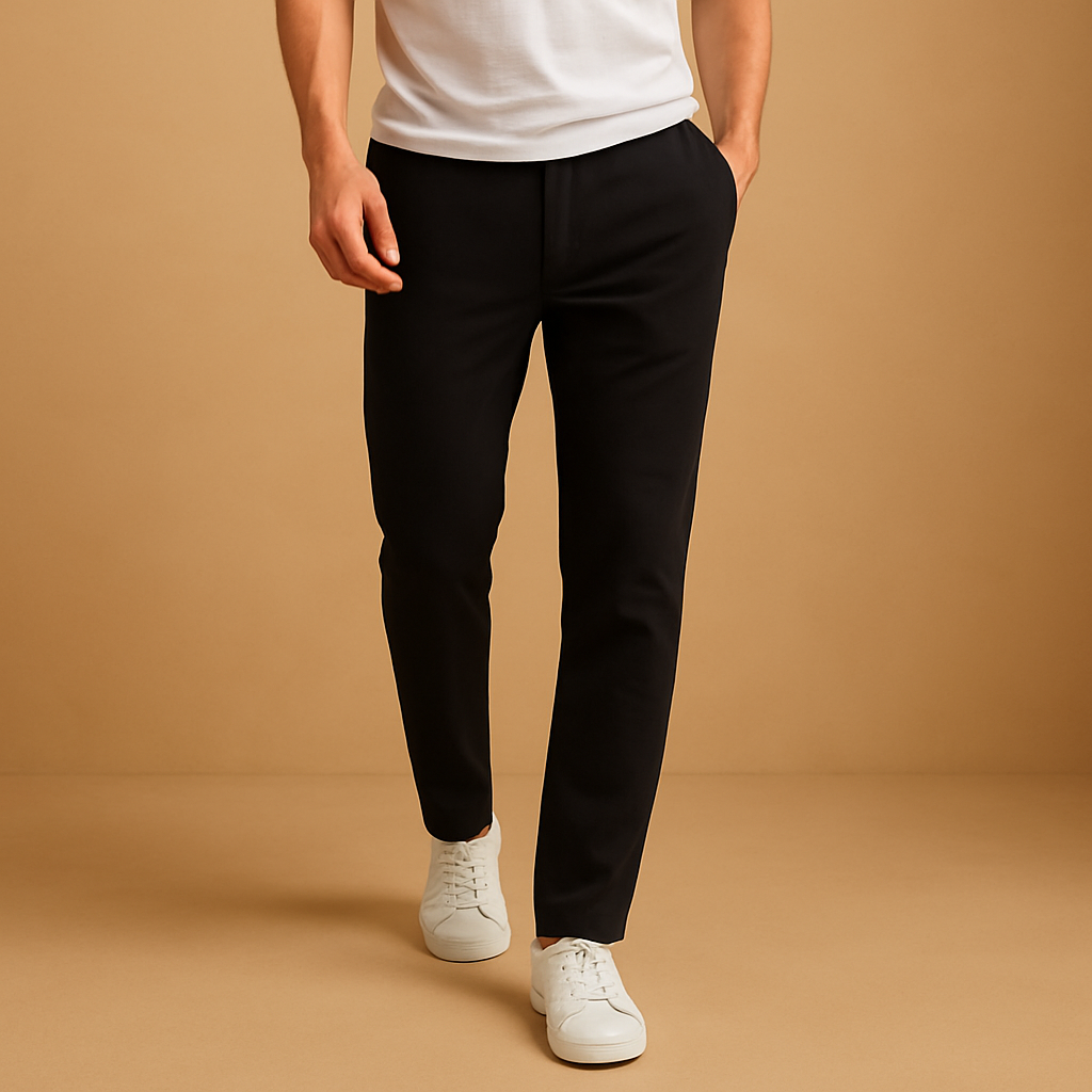 Men’s Casual Cotton Pants with Elastic Waistband – Relaxed Everyday Fit