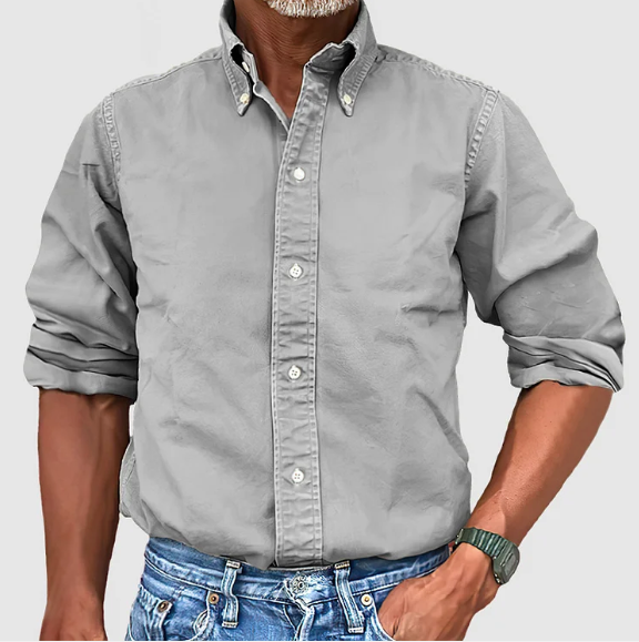 Men’s Long Sleeve Shirt | Smart Casual Button-Up with Clean, Modern Style