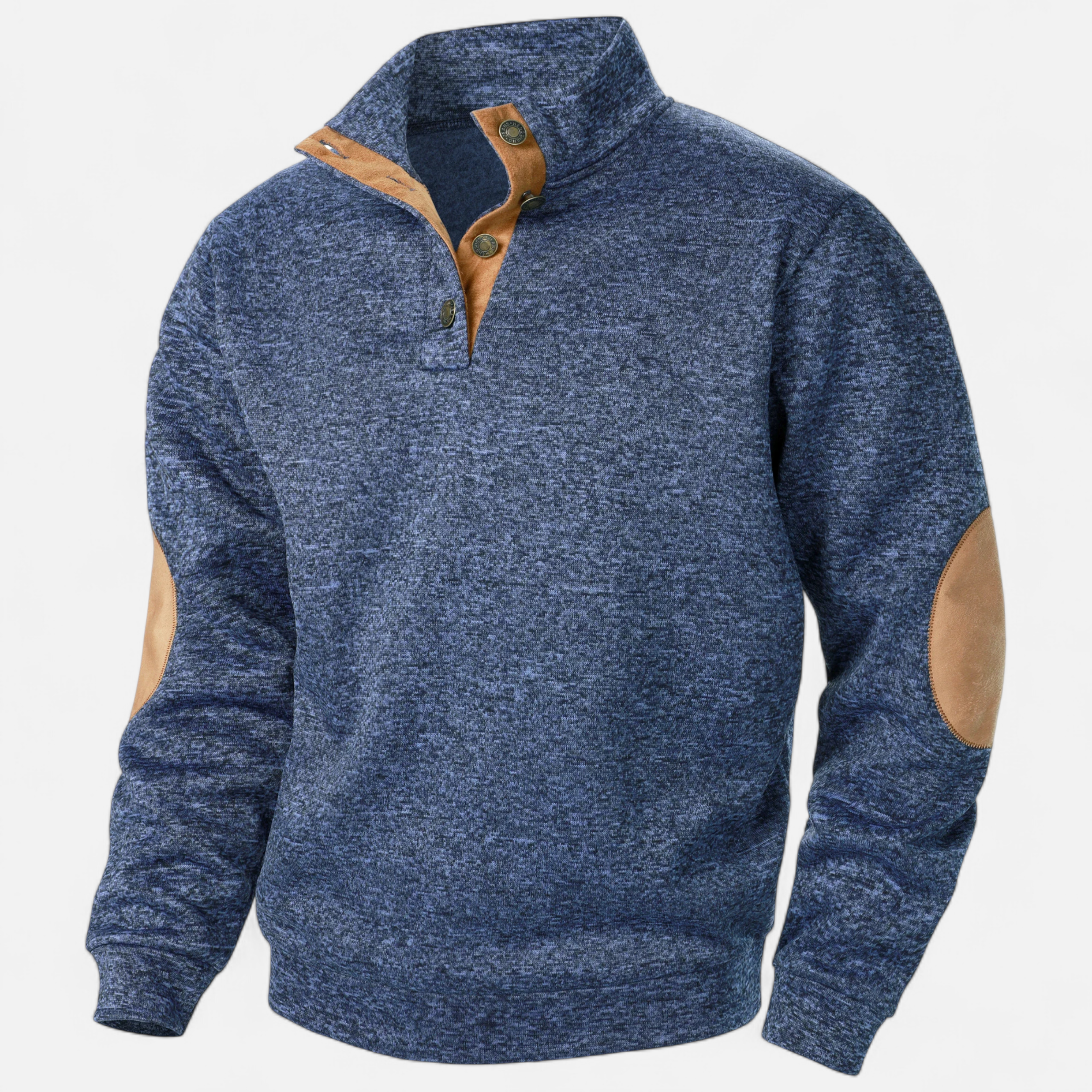 Men’s Stand Collar Knitted Sweater | Refined Warmth for Autumn & Winter